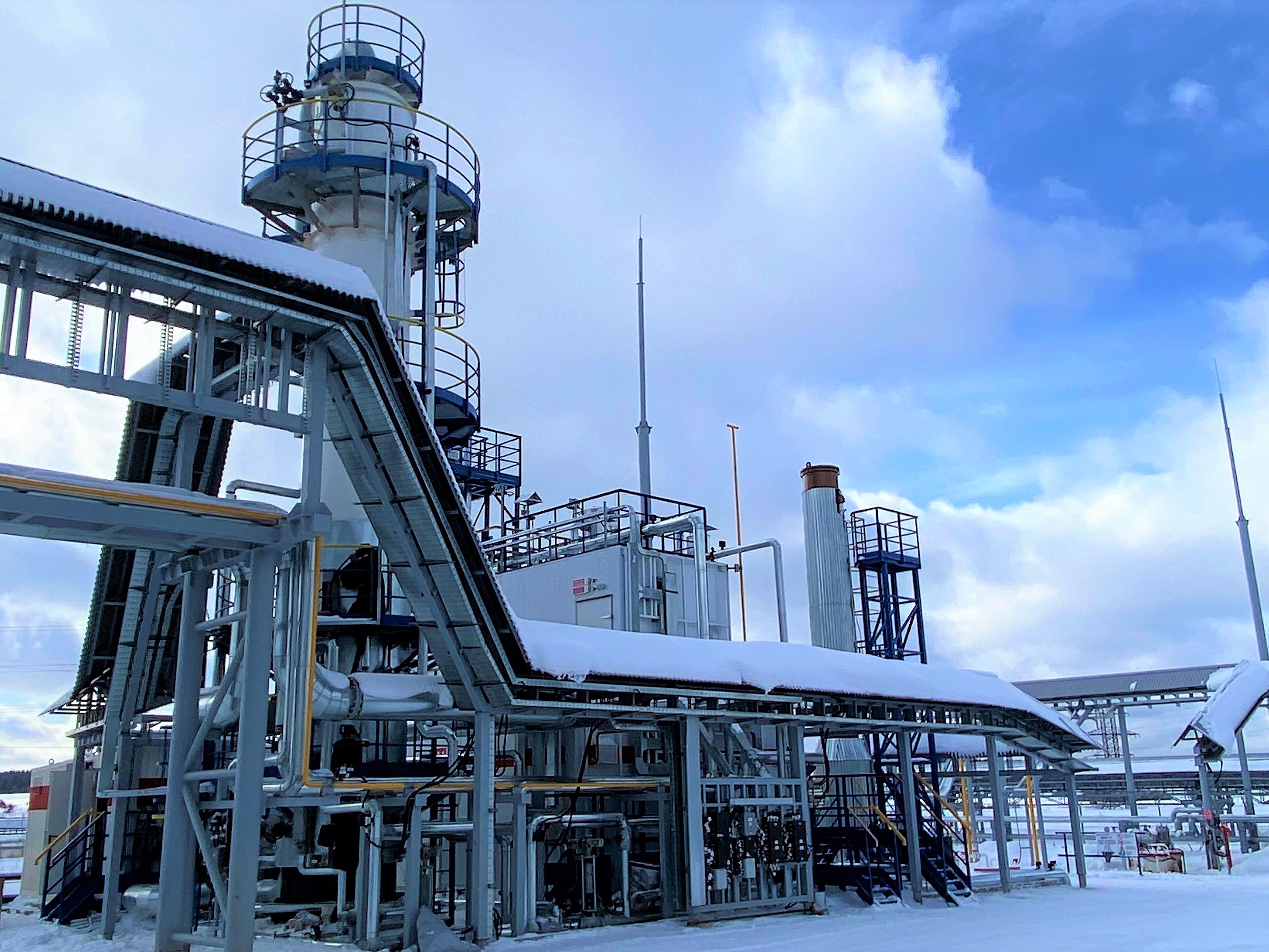 Установка гликолевой осушки сероводородсодержащего газа